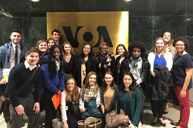 2018 DC Immersion Week students visit Voice of America